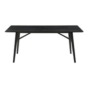 Channell 5 Piece Black Wood Dining Table Set with Charcoal Fabric - Furniture City (CA)l