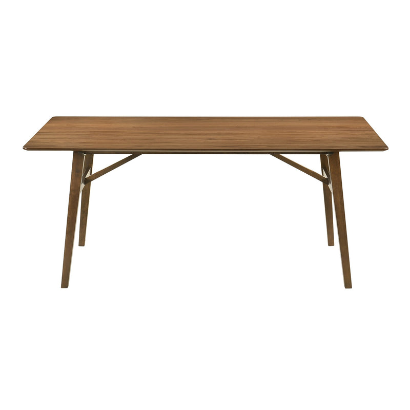 Channell 5 Piece Walnut Wood Dining Table Set with Blue Fabric - Furniture City (CA)l