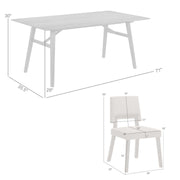 Channell 7 Piece Walnut Wood Dining Table Set with Charcoal Fabric - Furniture City (CA)l