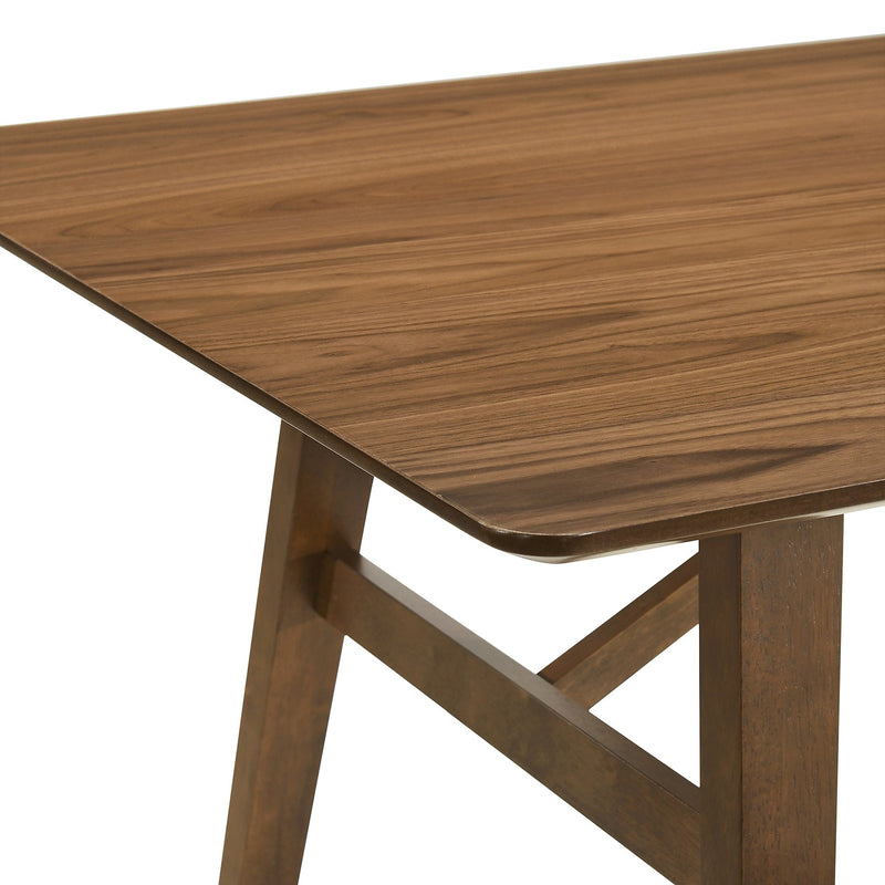 Channell 7 Piece Walnut Wood Dining Table Set with Charcoal Fabric - Furniture City (CA)l