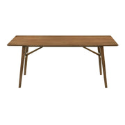 Channell 7 Piece Walnut Wood Dining Table Set with Orange Fabric - Furniture City (CA)l