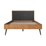 Coco Rustic 4 piece Upholstered Platform Bedroom Set in Queen with Dresser and 2 Nightstands - Furniture City (CA)l