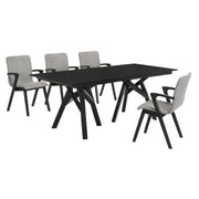 Cortina and Varde 5 Piece Black Rectangular Dining Set - Furniture City (CA)l