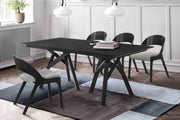 Cortina and Polly 5 Piece Black Rectangular Dining Set - Furniture City (CA)l