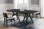 Cortina and Lima 5 Piece Black Rectangular Dining Set - Furniture City (CA)l