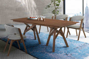 Cortina and Rowan 5 Piece Walnut Rectangular Dining Set - Furniture City (CA)l