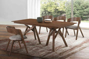 Cortina and Jackie 5 Piece Walnut Rectangular Dining Set - Furniture City (CA)l