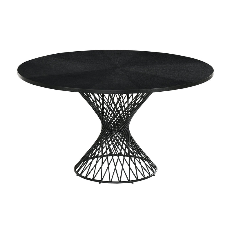 Cirque and Polly 5 Piece Black Round Dining Set - Furniture City (CA)l