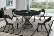 Cirque and Polly 5 Piece Black Round Dining Set - Furniture City (CA)l