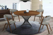 Cirque and Rowan 5 Piece Walnut Round Dining Set - Furniture City (CA)l