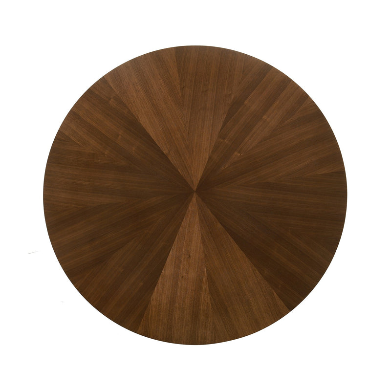 Cirque and Lima 5 Piece Walnut Round Dining Set - Furniture City (CA)l