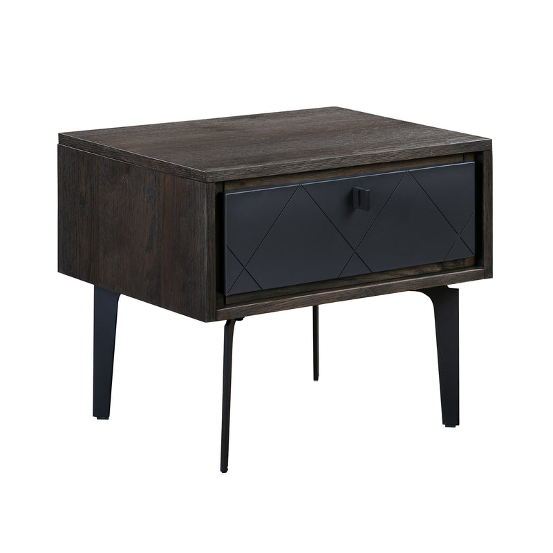 Cross Dark Gray Solid Oak King 3pc Bedroom Set - Furniture City (CA)l