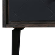 Cross Dark Gray Solid Oak King 3pc Bedroom Set - Furniture City (CA)l