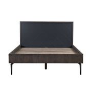 Cross Dark Gray Solid Oak Queen 3pc Bedroom Set - Furniture City (CA)l