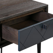 Cross Dark Gray Solid Oak Queen 3pc Bedroom Set - Furniture City (CA)l