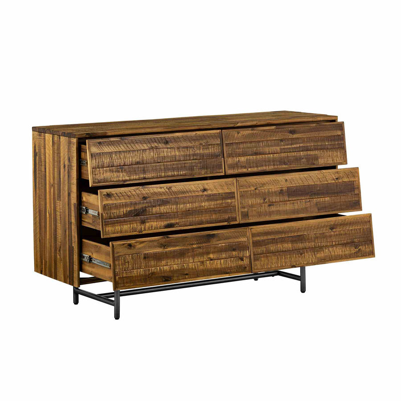 Cusco 4 Piece Acacia King Bedroom Set with Dresser and Nightstands - Furniture City (CA)l