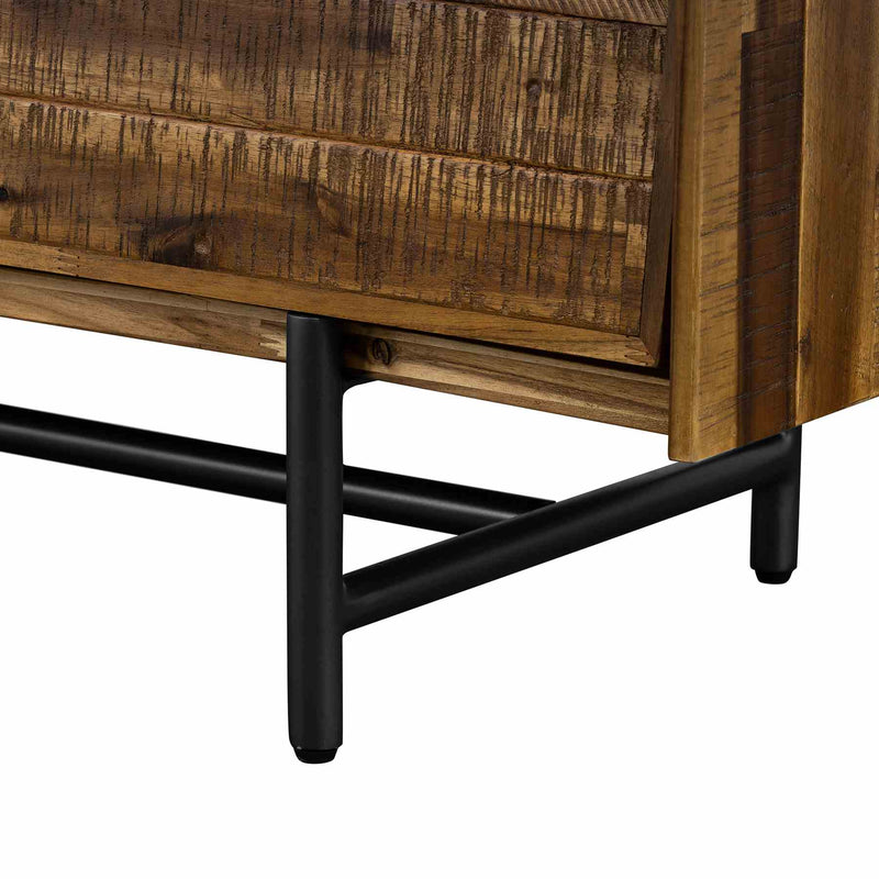 Cusco 4 Piece Acacia Queen Bedroom Set with Dresser and Nightstands - Furniture City (CA)l