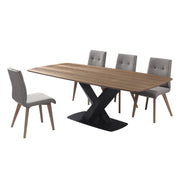 Noble Mid-Century Walnut Wood 5 Piece Dining Set - Furniture City (CA)l