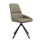 Esme Maverick 7 Piece Dining Set with Taupe Gray Faux Leather Chairs - Furniture City (CA)l