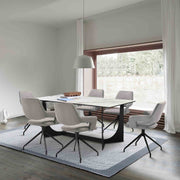 Esme Penny 7 Piece Dining Set with Gray Fabric Chairs - Furniture City (CA)l