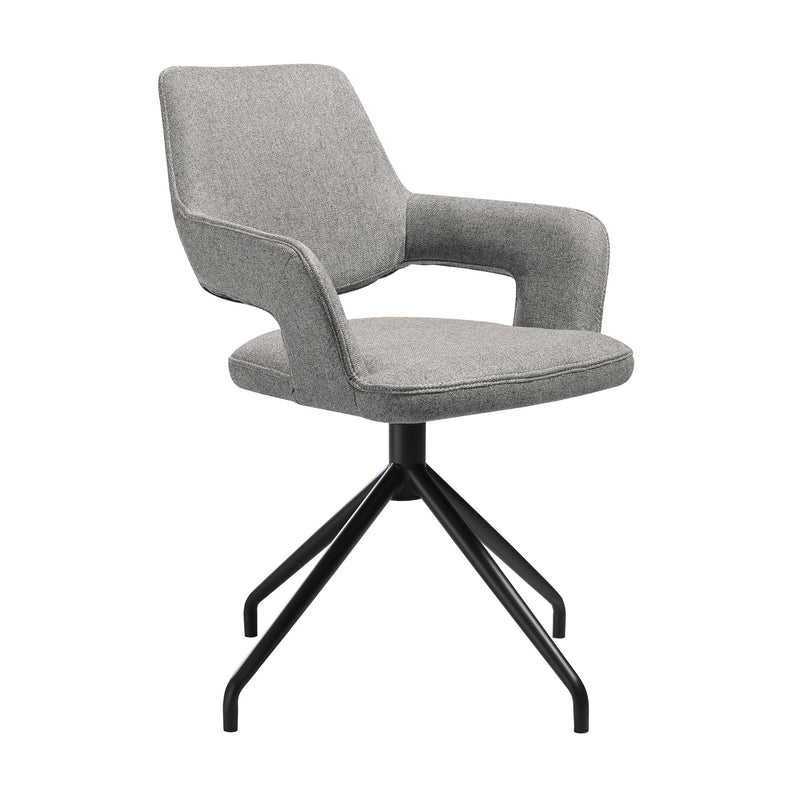 Esme Penny 7 Piece Dining Set with Gray Fabric Chairs - Furniture City (CA)l