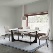 Esme Susie 5 Piece Dining Set with Gray Fabric Chairs - Furniture City (CA)l