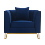 Everest 2 Piece Blue Fabric Upholstered Sofa & Chair Set - Furniture City (CA)l