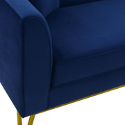 Everest 2 Piece Blue Fabric Upholstered Sofa & Chair Set - Furniture City (CA)l