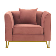 Everest 2 Piece Blush Fabric Upholstered Sofa & Chair Set - Furniture City (CA)l