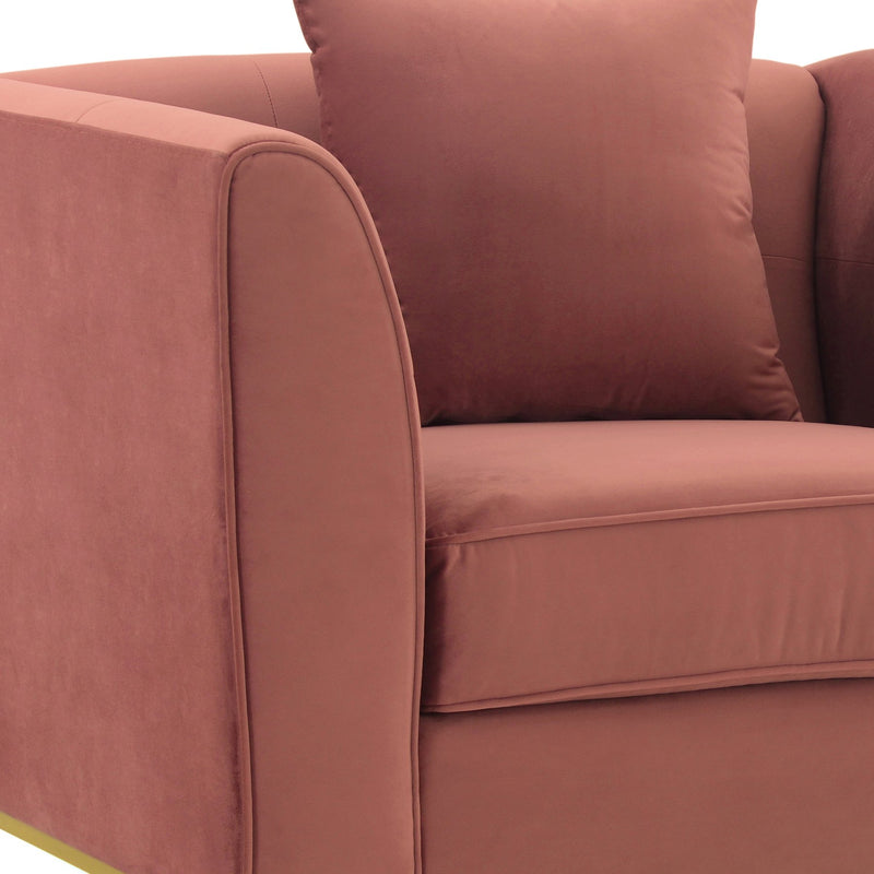 Everest 2 Piece Blush Fabric Upholstered Sofa & Chair Set - Furniture City (CA)l