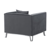 Everest 2 Piece Gray Fabric Upholstered Sofa & Chair Set - Furniture City (CA)l