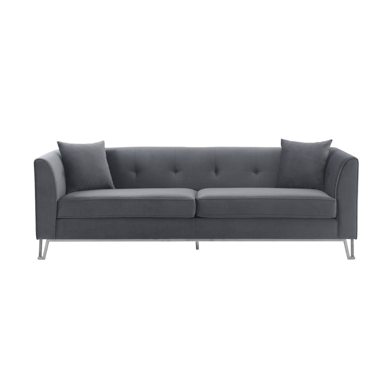 Everest 2 Piece Gray Fabric Upholstered Sofa & Chair Set - Furniture City (CA)l