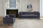 Everest 2 Piece Gray Fabric Upholstered Sofa & Chair Set - Furniture City (CA)l