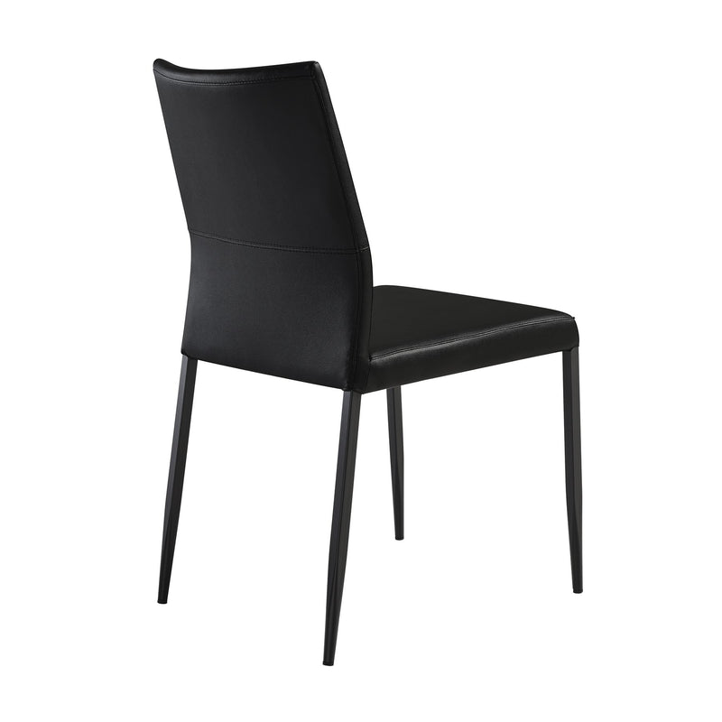 Giana Kash 5 Piece Extendable Dining Set with Black Faux Leather Chairs - Furniture City (CA)l
