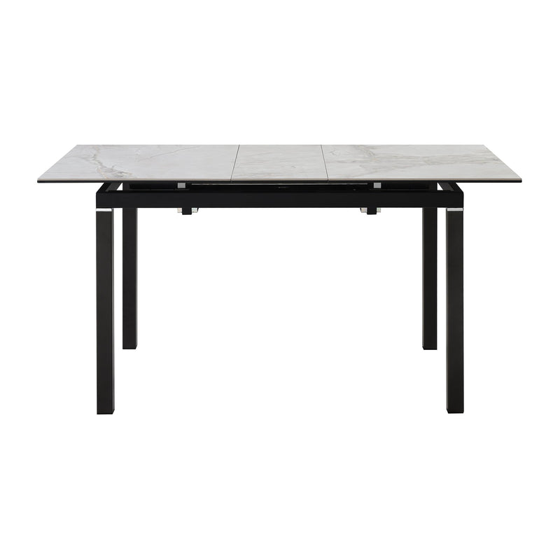 Giana Kash 5 Piece Extendable Dining Set with Black Faux Leather Chairs - Furniture City (CA)l