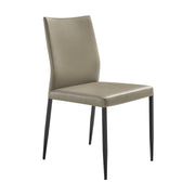 Giana Kash 5 Piece Extendable Dining Set with Taupe Gray Faux Leather Chairs - Furniture City (CA)l