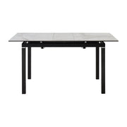 Giana Kash 7 Piece Extendable Dining Set with Black Faux Leather Chairs - Furniture City (CA)l