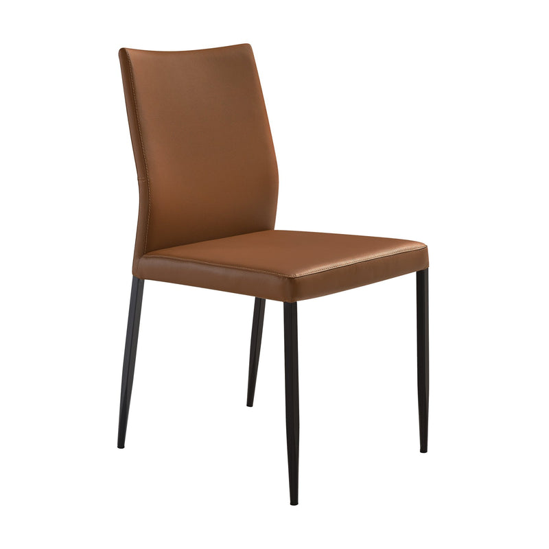 Giana Kash 7 Piece Extendable Dining Set with Brown Faux Leather Chairs - Furniture City (CA)l
