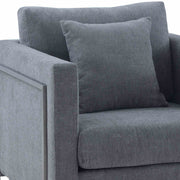 Heritage 2 Piece Gray Fabric Upholstered Sofa & Chair Set - Furniture City (CA)l