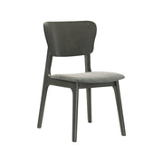 Kalia 5 Piece Wood Dining Set in Gray Finish with Gray Fabric - Furniture City (CA)l