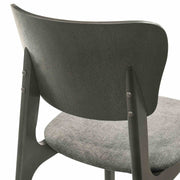 Kalia 5 Piece Wood Dining Set in Gray Finish with Gray Fabric - Furniture City (CA)l