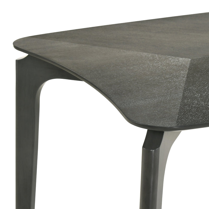 Kalia 7 Piece Wood Dining Set in Gray Finish with Gray Fabric - Furniture City (CA)l