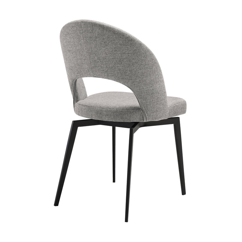 Knox Lucia 5 Piece Dining Set with Sintered Stone Top and Gray Fabric Chairs - Furniture City (CA)l
