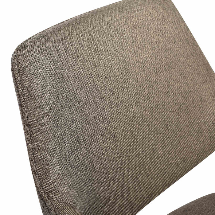 Knox Penny 5 Piece Dining Set with Sintered Stone Top and Brown Fabric Chairs