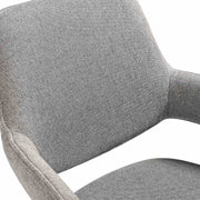 Knox Penny 5 Piece Dining Set with Sintered Stone Top and Gray Fabric Chairs - Furniture City (CA)l