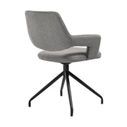 Knox Penny 7 Piece Dining Set with Sintered Stone Top and Gray Fabric Chairs - Furniture City (CA)l