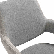 Knox Penny 7 Piece Dining Set with Sintered Stone Top and Gray Fabric Chairs - Furniture City (CA)l