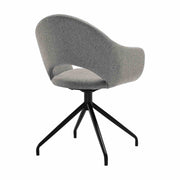 Knox Pria 7 Piece Dining Set with Sintered Stone Top and Gray Fabric Chairs - Furniture City (CA)l