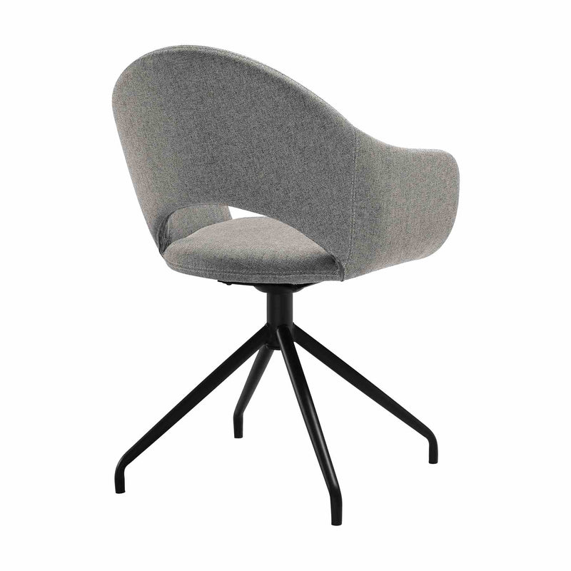 Knox Pria 7 Piece Dining Set with Sintered Stone Top and Gray Fabric Chairs - Furniture City (CA)l