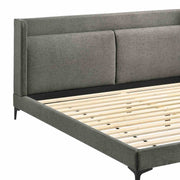 Legend 4 Piece Gray Fabric King Platform Bedroom Set with Dresser and Nightstands - Furniture City (CA)l